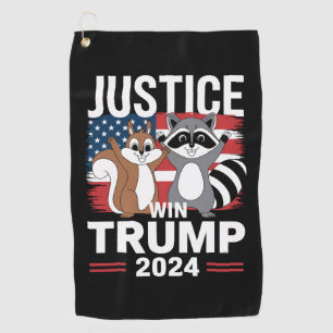 Recht Voor Peanut Win Trump 2024 Golfhanddoek