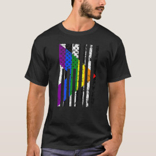 Rechte Ally Pride Flag VS Reight Ally Vlag T-shirt