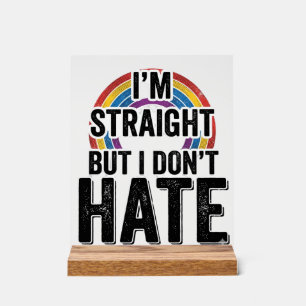 Rechte Bondgenoot Regenboog Vintage Typografie Shi Acryl Bord
