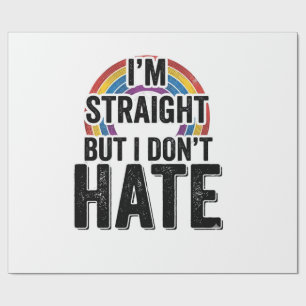Rechte Bondgenoot Regenboog Vintage Typografie Shi Cadeaupapier