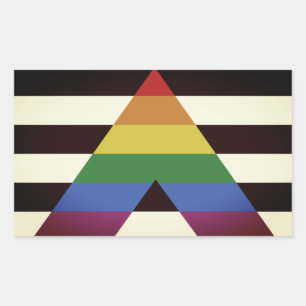Rechte Bondgenoot Vlag Rechthoekige Sticker