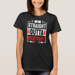 Rechte buitenste nachtrust Verpleegkundige Rn Lpn T-shirt