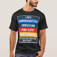 Rechte conservatieve Christelijke ProLife-Pistool