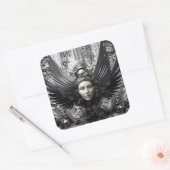 Rechte kant vierkante sticker (Envelop)