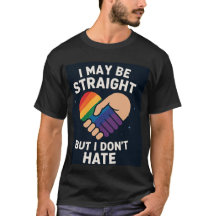 Rechte Maar Niet Haatdragende Pride Bondgenoot T-s