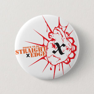Rechte rand (H) Ronde Button 5,7 Cm