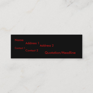 Rechte rand mini visitekaartje