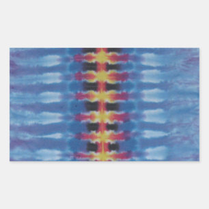 Rechte ruggengraat Tie Dye PhatDyes Rechthoekige Sticker