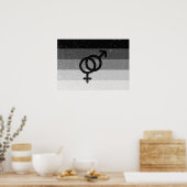 RECHTE VLAG ORIGINEEL MET SYMBOOL - PNG.PNG POSTER (Keuken)