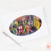 RECHTEN IN DE NACHT OVALE STICKER (Envelop)