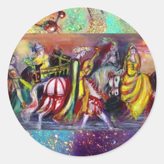 RECHTEN IN DE NACHT RONDE STICKER (Voorkant)