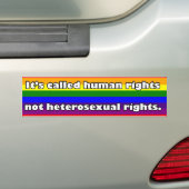 Rechten van de mens bumpersticker (Op auto)