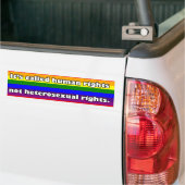 Rechten van de mens bumpersticker (Op Truck)