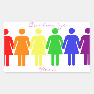 Rechten van de vrouw 2017 LGBTQIA Thunder_Cove Rechthoekige Sticker