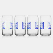 Rechten van de vrouw blikvorm glas (Links)