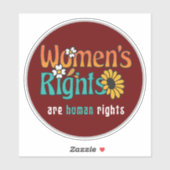Rechten van de vrouw Mensenrechten Bloemig citaat Sticker (Vel)