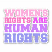 Rechten van de vrouw sticker (Voorkant)