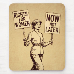 Rechten voor vrouwen, feministische suffragette k muismat