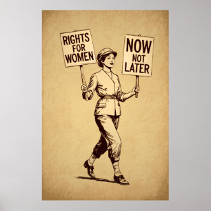 Rechten voor vrouwen, feministische suffragette k poster