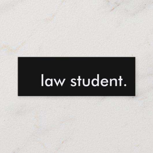 rechtenstudent. mini visitekaartje (Voorkant)