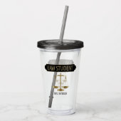 Rechtenstudent - Personaliseren Acryl Drinkbeker (Achterkant)