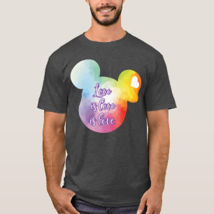 Rechter Borst Liefde Is Liefde retro T-shirt