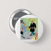 Rechter Cartoon Ronde Button 5,7 Cm (Voorkant /achterkant)