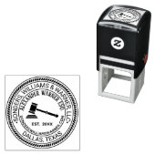 Rechter Gavel, Firm Lawyer Naam Loc URL Est Zelfinktende Stempel (In situ)