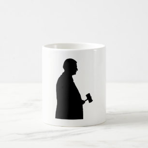 Rechter met Gavel Silhouette Koffiemok