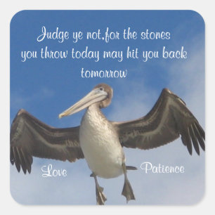 Rechter niet._ vierkante sticker