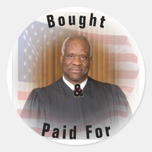rechter Thomas BACHT en Paid for Ronde Sticker (Voorkant)