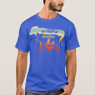 Rechter Veestock Niet Mensen Kip Varken Rundvee T-shirt