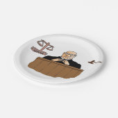 Rechter voor papieren Borden Papieren Bordje (Gekanteld)