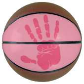 Rechterhand roze mini basketbal (Voorkant)