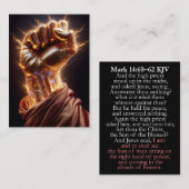 Rechterhand van de macht - Mark 14:60-62 KJV Kaart Visitekaartje (Voorkant / Achterkant)