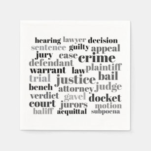 Rechterlijke Juridische Termen Word Cloud Ontwerp Servet