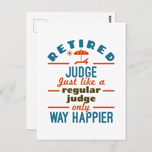 Rechterlijke rechter in ruste briefkaart (Voorkant / Achterkant)