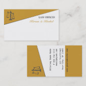 Rechterschaal Gedetailleerde advocaat Visitekaartje (Voorkant / Achterkant)