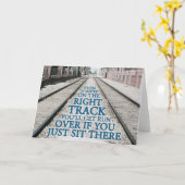 Rechterspoor citaat op foto kaart (Gele Bloem)