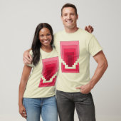 Rechthoek Abstract in rood T-shirt (Unisex)