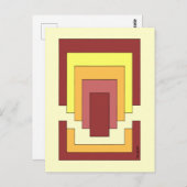Rechthoek Abstract veelkleurig (jaren '70 stijl) Briefkaart (Voorkant / Achterkant)