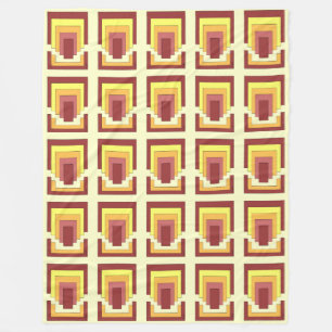 Rechthoek Abstract veelkleurig (jaren '70 stijl) Fleece Deken