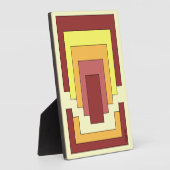 Rechthoek Abstract veelkleurig (jaren '70 stijl) Fotoplaat (Zijkant)