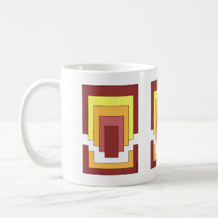 Rechthoek Abstract veelkleurig (jaren '70 stijl) Koffiemok