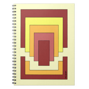 Rechthoek Abstract veelkleurig (jaren '70 stijl) Notitieboek