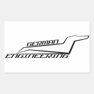Rechthoek Dachshund Stickers - Duits Engineering