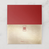 Rechthoek dubbel geluk Gold Chinese bruiloft (Buitenkant ongevouwen)