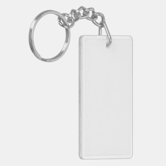 Rechthoek dubbelzijdig acrylhoudend Sleutelhanger (Voorkant Links)