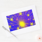 Rechthoek Fireworks sticker (Envelop)