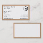 Rechthoek - Kartonnen doos Visitekaartje (Voorkant / Achterkant)